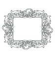 ornate vintage frame decorative baroque flourish vector image vector image