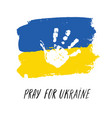 pray for ukraine concept of praying peace vector image