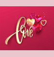 valentines day festive background with realistic vector image vector image