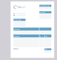 blank invoice template vector image vector image