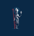 egyptian goddess anuket ankh feathers vector image vector image