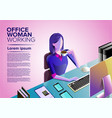 office woman art vector image