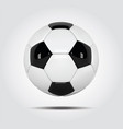 realistic soccer ball or football on white vector image vector image