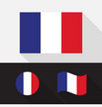set france flag flat design vector image