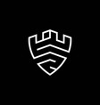 letter s secure symbol logo vector image