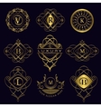 monogram design elements graceful template vector image