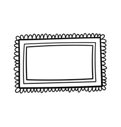 Decorative rectangle frame doodle line pattern Vector Image