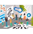 artists and sculptors painting and sculpting vector image
