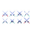crossed swords metal fantasy medieval knight vector image