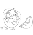 easter bunny surprise coloring page vector image vector image