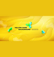 liquid yellow color background design fluid vector image