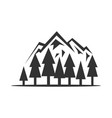 mountain and outdoor adventures logo template vector image vector image