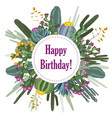 round succulent cactus frame vector image vector image