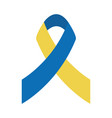 world down syndrome day yellow and blue ribbon vector image vector image