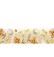 gold holidays luxury objects seamless web banner vector image