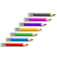 set colour pencils vector image