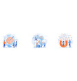 big target manager and employees engaged vector image vector image