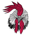 chicken rooster head design for t-shirts isolated vector image