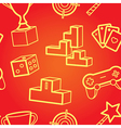 game seamless pattern vector image vector image