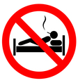 no smoking in bed vector image
