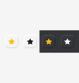 3d star neumorphism buttons black and white vector image