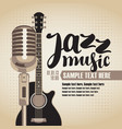 banner for concert with guitar and microphone vector image
