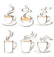 Coffee cups Royalty Free Vector Image - VectorStock