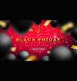 black friday sale with golden vector image vector image