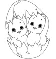 easter chickens vector image vector image