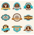 alcohol cocktails label set vector image vector image
