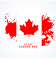 canadian flag in grunge style vector image