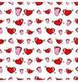 lips and hearts seamless pattern love background vector image