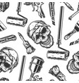 painting monochrome vintage seamless pattern vector image