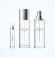 realistic detailed 3d different cosmetics perfume vector image vector image