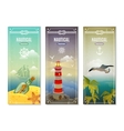 retro sea nautical vertical banners vector image