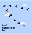 world migratory bird day 8 may vector image