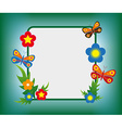 cartoon flower frame background vector image vector image