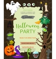 halloween banner template place for your text vector image vector image
