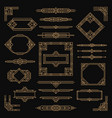 vintage art deco frames arts element geometric vector image