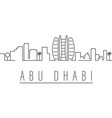 abu dhabi city outline icon elements cities vector image