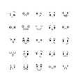 hand drawn funny smiley faces sketched facial vector image