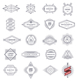 set of hipster line emblems and signs vector image vector image