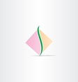 square spine logo design vector image