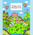 cute urban pattern for kids design vector image