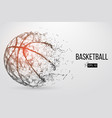 silhouette of a basketball ball vector image