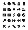basic ui icon set vector image