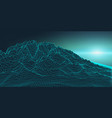 retro background futuristic landscape 1980s style vector image