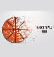 silhouette of a basketball ball vector image vector image