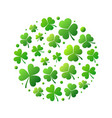 st patricks day round shamrocks vector image vector image