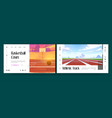 basketball court and athletic track banners vector image